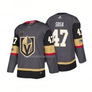 Maglia Hockey Vegas Golden Knights Luca Sbisa Steel Autentico Home Giocatore 2018 Gris