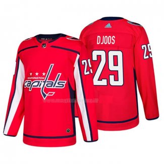 Maglia Hockey Washington Capitals Christian Djoos Home Autentico Giocatore Rosso