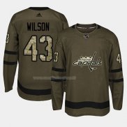 Maglia Hockey Washington Capitals Tom Wilson 2018 Salute To Service Verde Militare