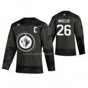 Maglia Hockey Winnipeg Jets Blake Wheeler 2019 Veterans Day Camuffamento