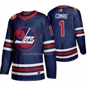 Maglia Hockey Winnipeg Jets Eric Comrie Heritage Classic 2019-20 Blu