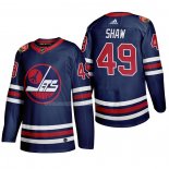 Maglia Hockey Winnipeg Jets Logan Shaw Heritage Classic 2019-20 Blu