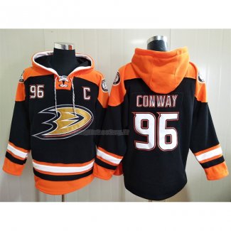 Felpa con Cappuccio Anaheim Ducks Charlie Conway Nero