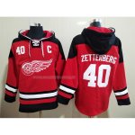 Felpa con Cappuccio Detroit Red Wings Henrik Zetterberg Rosso