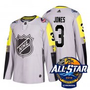 Maglia Hockey 2018 All Star Columbus Blue Jackets Seth Jones Autentico Gris