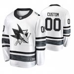 Maglia Hockey 2019 All Star San Jose Sharks Personalizzate Bianco