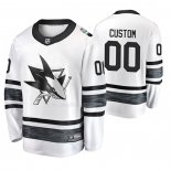 Maglia Hockey 2019 All Star San Jose Sharks Personalizzate Bianco