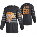 Maglia Hockey 2020 All Star Pittsburgh Penguins Kris Letang Autentico Gris