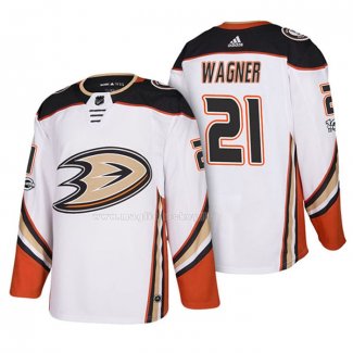 Maglia Hockey Anaheim Ducks Chris Wagner 2018 New Season Team Road Bianco