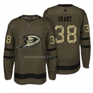 Maglia Hockey Anaheim Ducks Derek Grant Salute To Service Verde Militare