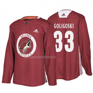 Maglia Hockey Arizona Coyotes Alex Goligoski New Season Practice Maroon