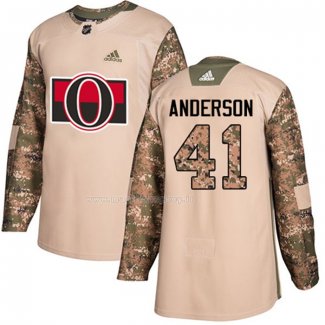 Maglia Hockey Bambino Ottawa Senators Craig Anderson Autentico 2017 Veterans Day Camuffamento
