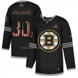 Maglia Hockey Boston Bruins Gerry Cheevers 2020 USA Flag Nero