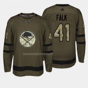 Maglia Hockey Buffalo Sabres Justin Falk 2018 Salute To Service Verde Militare