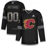 Maglia Hockey Calgary Flames Personalizzate Black Shadow Nero