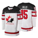 Maglia Hockey Canada Cameron Hillis 2018 Iihf World Championship Giocatore Bianco