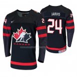 Maglia Hockey Canada Seth Jarvis 2019 Hlinka Gretzky Cup Nero