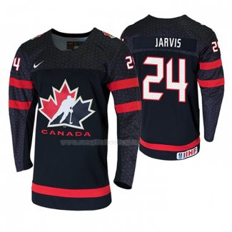 Maglia Hockey Canada Seth Jarvis 2019 Hlinka Gretzky Cup Nero