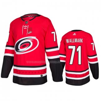 Maglia Hockey Carolina Hurricanes Lucas Wallmark Home Rosso