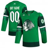 Maglia Hockey Chicago Blackhawks 2023 St. Patrick's Day Autentico Personalizzate Verde