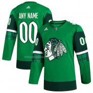 Maglia Hockey Chicago Blackhawks 2023 St. Patrick's Day Autentico Personalizzate Verde