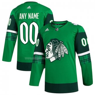 Maglia Hockey Chicago Blackhawks 2023 St. Patrick's Day Autentico Personalizzate Verde