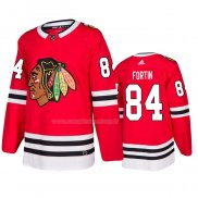 Maglia Hockey Chicago Blackhawks Alexandre Fortin Home Rosso