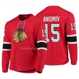 Maglia Hockey Chicago Blackhawks Artem Anisimov Platinum Rosso