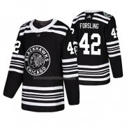 Maglia Hockey Chicago Blackhawks Gustav Forsling 2019 Winter Classic Nero