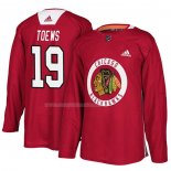 Maglia Hockey Chicago Blackhawks Jonathan Toews New Season Practice Rosso