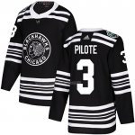 Maglia Hockey Chicago Blackhawks Pierre Pilote Autentico 2019 Winter Classic Nero