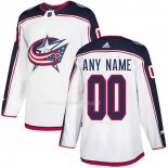 Maglia Hockey Columbus Blue Jackets Personalizzate Road Autentico Bianco