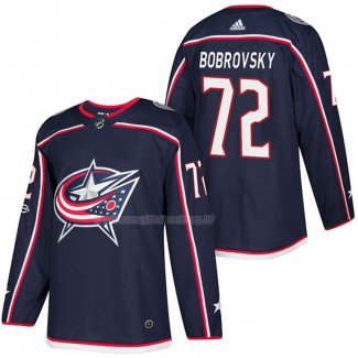 Maglia Hockey Columbus Blue Jackets Sergei Bobrovsky Autentico Home 2018 Blu