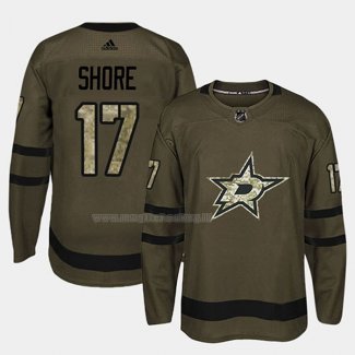 Maglia Hockey Dallas Stars Devin Shore 2018 Salute To Service Verde Militare