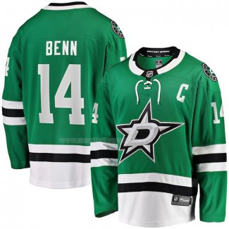 Maglia Hockey Dallas Stars Jamie Benn Captain Patch Home Breakaway Verde