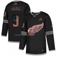 Maglia Hockey Detroit Red Wings Gordie Howe 2020 USA Flag Nero