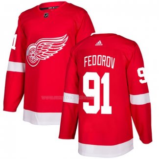 Maglia Hockey Detroit Red Wings Sergei Fedorov Home Autentico Rosso