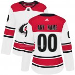 Maglia Hockey Donna Carolina Hurricanes Personalizzate Away Bianco