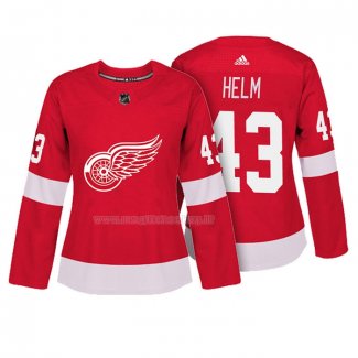 Maglia Hockey Donna Detroit Red Wings Darren Helm Autentico Giocatore Rosso