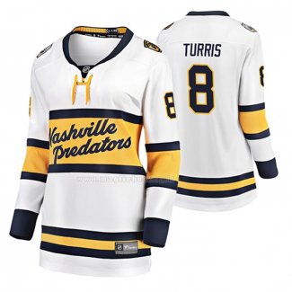 Maglia Hockey Donna Nashville Predators Kyle Turris Breakaway Giocatore 2020 Winter Classic Bianco