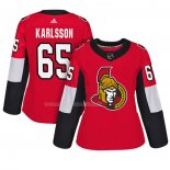 Maglia Hockey Donna Ottawa Senators Erik Karlsson Autentico Giocatore Rosso