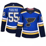 Maglia Hockey Donna St. Louis Blues Colton Parayko Autentico Giocatore Blu