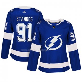 Maglia Hockey Donna Tampa Bay Lightning Steven Stamkos Autentico Giocatore Blu