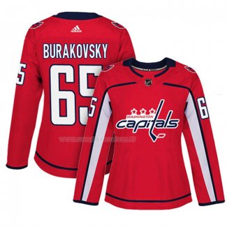 Maglia Hockey Donna Washington Capitals Andre Burakovsky Home Autentico Giocatore Rosso