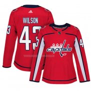 Maglia Hockey Donna Washington Capitals Tom Wilson Home Autentico Giocatore Rosso