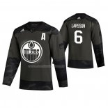 Maglia Hockey Edmonton Oilers Adam Larsson 2019 Veterans Day Camuffamento