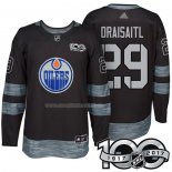 Maglia Hockey Edmonton Oilers Leon Draisaitl 1917-2017 100th Anniversario Nero