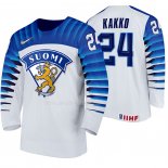 Maglia Hockey Finlandia Kaapo Kakko Home 2020 Iihf World Championship Bianco