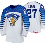 Maglia Hockey Finlandia Kristian Tanus Home 2020 Iihf World Junior Championship Bianco