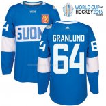 Maglia Hockey Finlandia Mikael Granlund Premier 2016 World Cup Blu